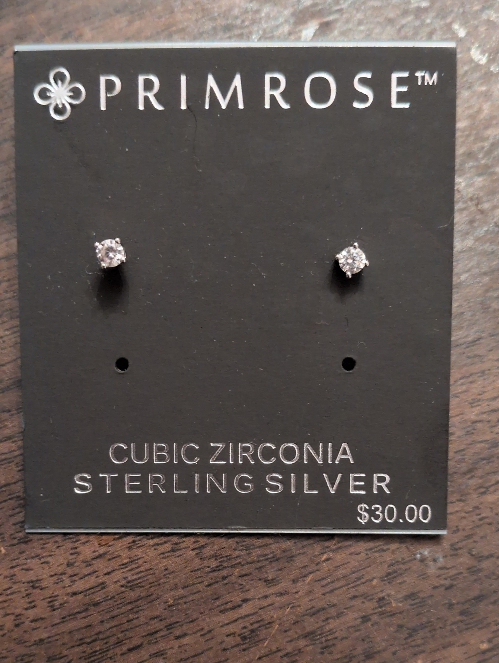 Primrose Sterling Silver Cubic Zirconia Studs